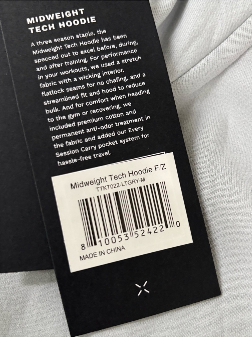 Ten Thousand Men’s Midweight Tech Full Zip Hoodie Size Medium Silver New* Flaw - Picture 7 of 11